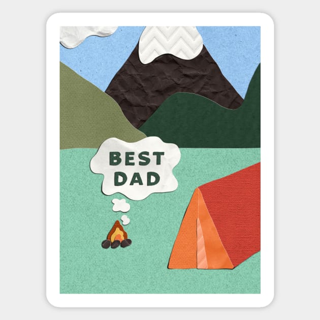 Camping With Dad Sticker by Cascade Patterns